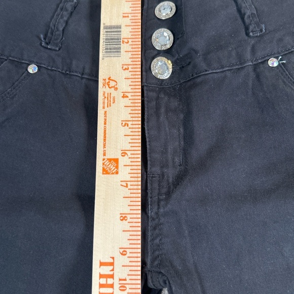 Black Embellished Jeans with Silver Accents - Picture 7 of 8